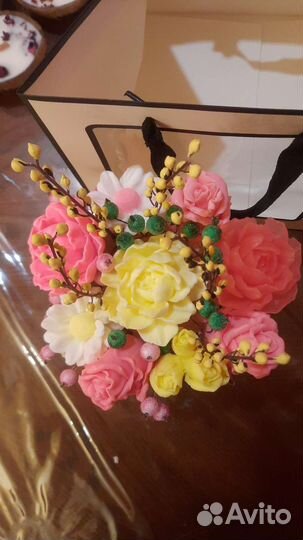 Букет цветов из мыла