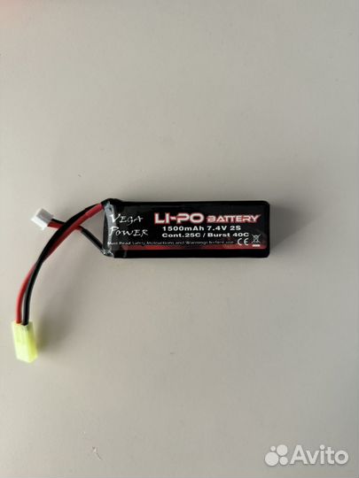 Аккумулятор Vega Power Li-Po 1500 mAh 7.4V 2S