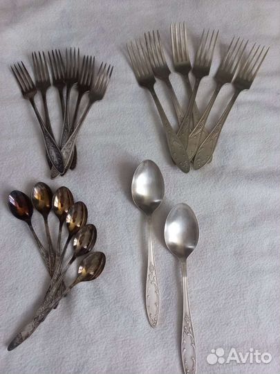 Столовые приборы, мельхиор СССР