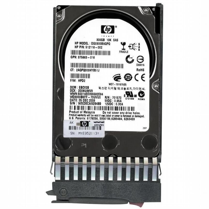 [DG0300BAQPQ] Жесткий Диск Hp 300gb Sas 2,5" Hdd Dg0300baqpq