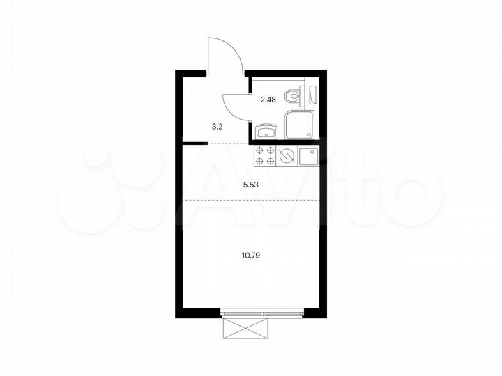 Квартира-студия, 22 м², 25/33 эт.