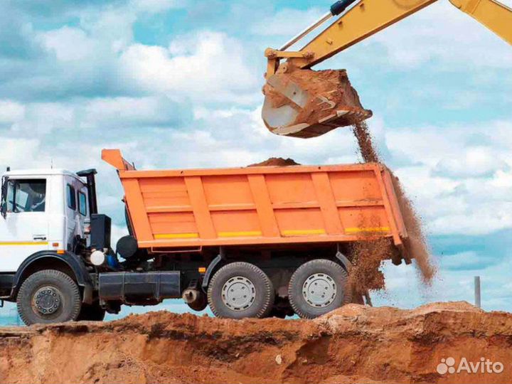 Песок сеяный от трех кубов