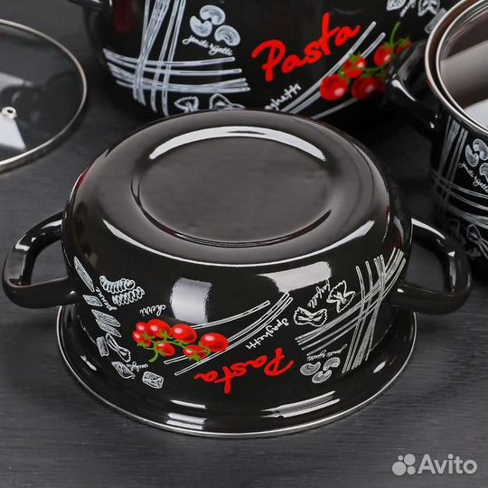 Набор кастрюль «Болоньезе», 3 предмета: 2 л, 3 л