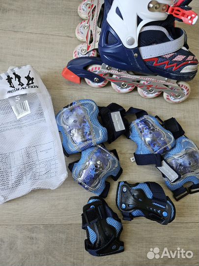 Роликовые коньки детские раздвижные 33-36