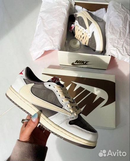 Кроссовки nike air jordan 1 low travis scott