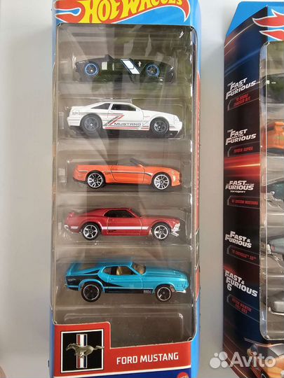 Hot wheels 5-pack. Форсаж. Мустанг. Наборы 5 шт