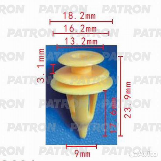 Patron P37-0142 Клипса пластмассовая Chevrolet Dae