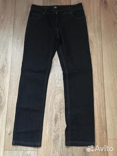 Джинсы черные Extenso новые для девочки р. 146-152