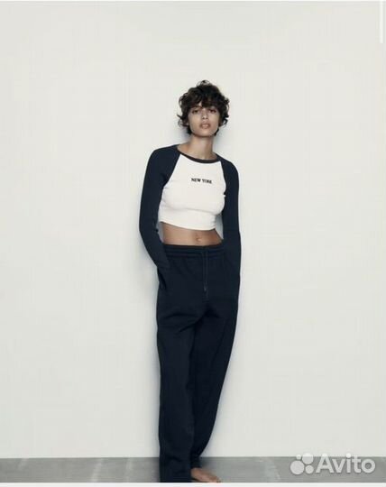 Лонгслив короткий Zara