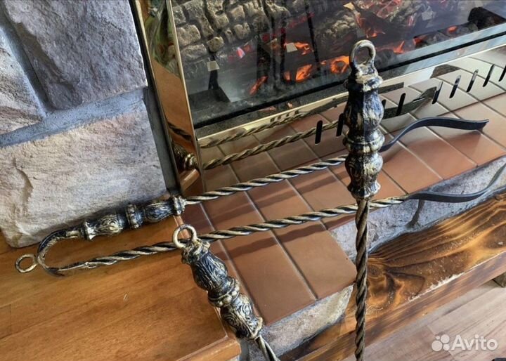 Кованый каминный набор