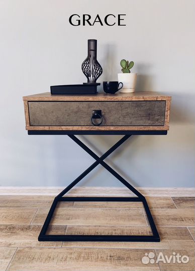 Тумба прикроватная в стиле лофт