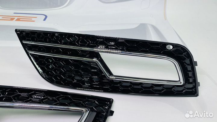 Решетки под птф Audi A4 RS4 B8,5 рест хром