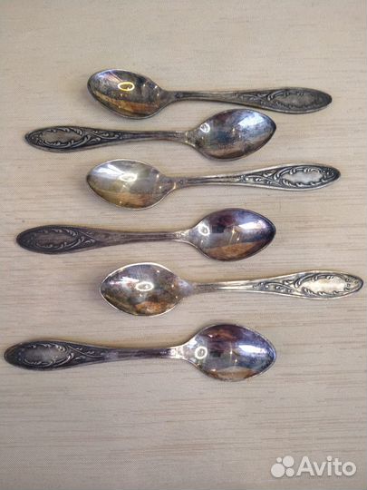 Набор кофейных ложек Пламя, мельхиор