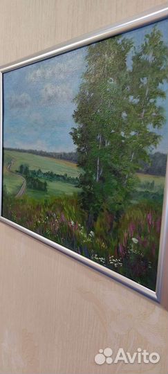 Картина маслом летний пейзаж 30 * 40см