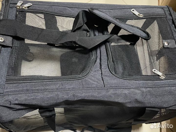 Двойная переноска на колёсиках, для животных