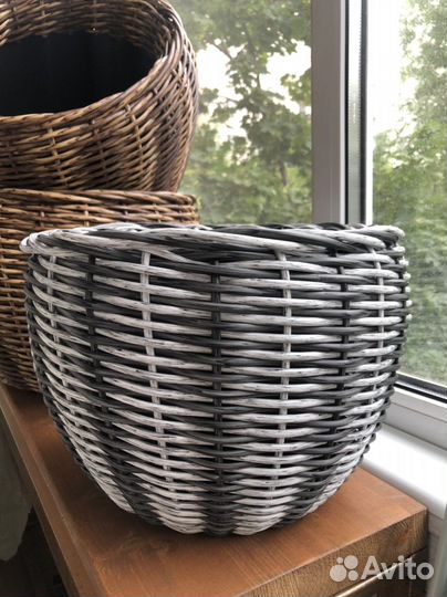 Кашпо 12 литров из ротанга