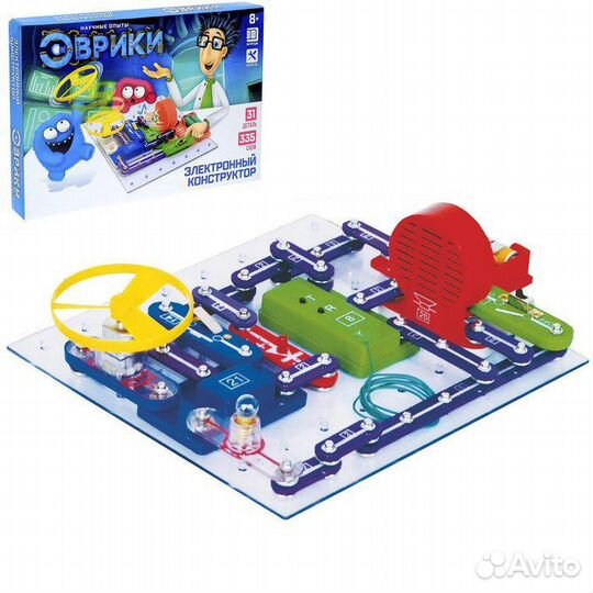 Конструктор электронный «Эврики», 335 схем, 31 эле