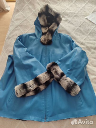 Пончо натуральная кожа и мех