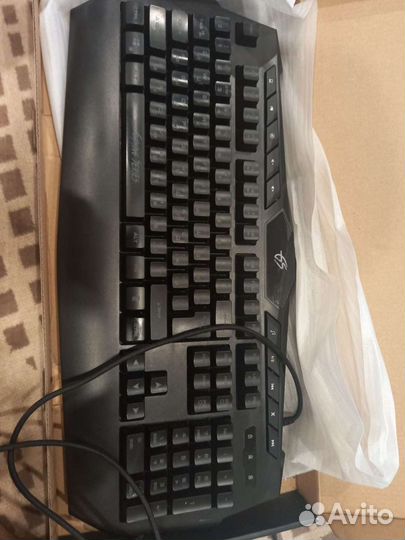 Наушники bloody и клавиатура dexp