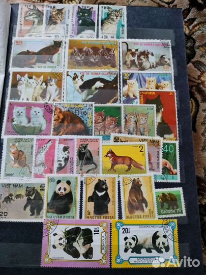 Марки фауна, флора