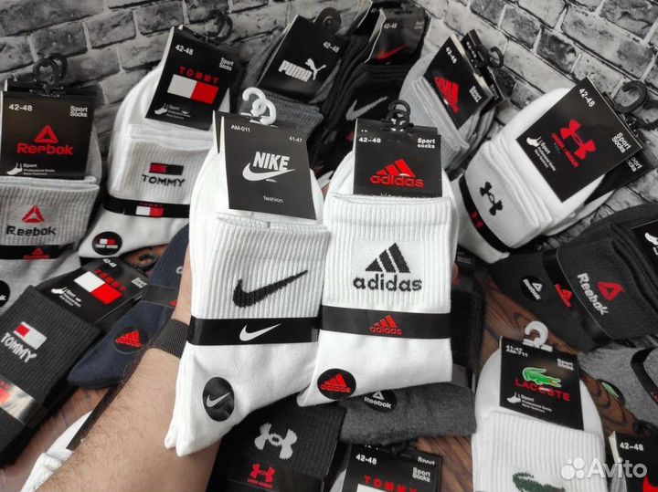 Носки Nike Adidas Reebok Lacoste Puma Tommy