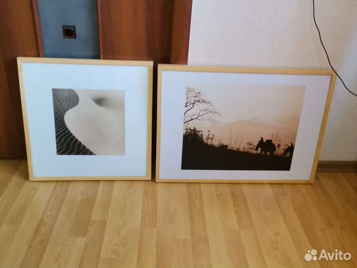 Постеры 8 шт в дерев.раме, стекло