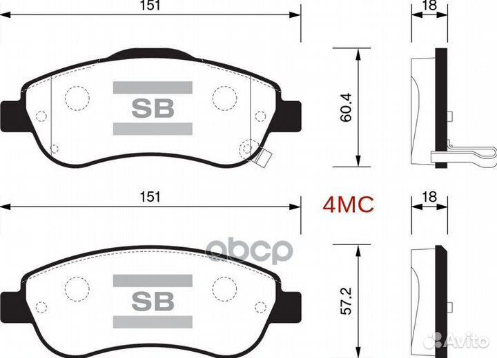 Колодки тормозные передние 45022swwg02 45022T1