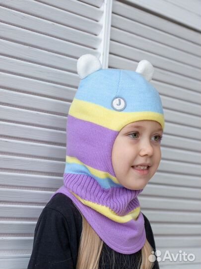 Шапка-шлем зимняя для девочки Jumbi новая 47-49