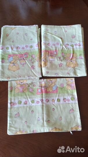 Постельное белье в кроватку, бу, 2 комплекта