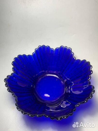 Шикарные конфетницы цветное стекло СССР