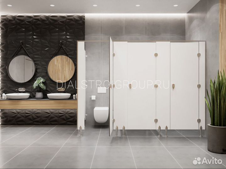 Туалетные кабинки, душевые перегородки