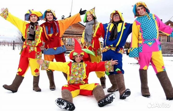 Скоморохи, скомороха, Масленица, на дом, улица