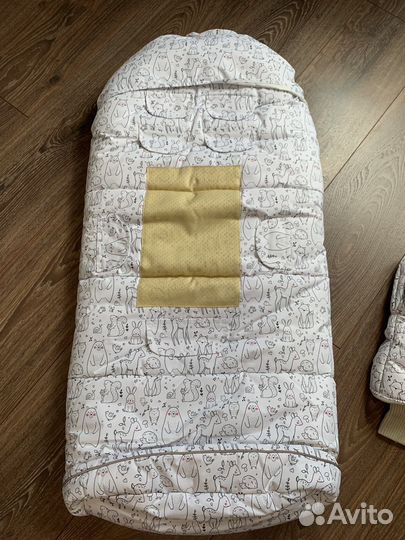 Конверт в коляску зимний+ муфта варежки на коляску