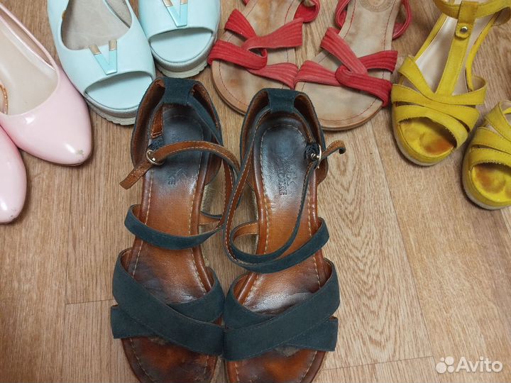 Босоножки натуральная замша, нат. Кожа. Подклад