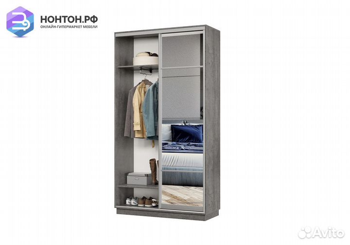 Прихожая-купе Агена бетон