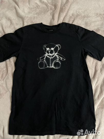 Футболка черная с принтом