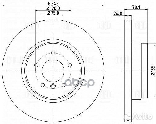 DF 261504 Диск тормозной BMW X5 E70/X6 E71 задн