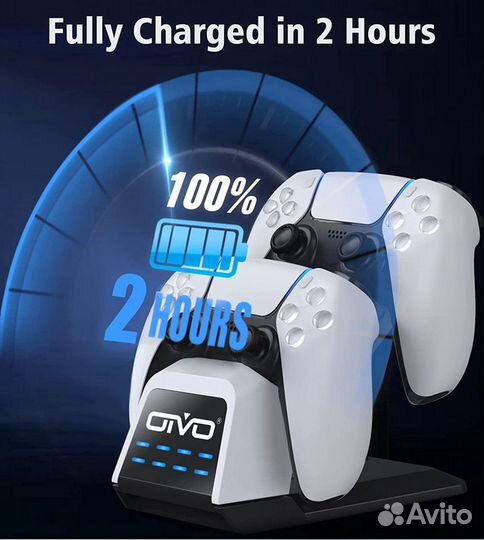 PS5 Зарядная Станция для 2 DualSense IV-P5233 Oivo