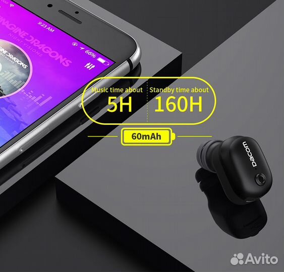 Bluetooth гарнитура с микрофоном dacom K8i