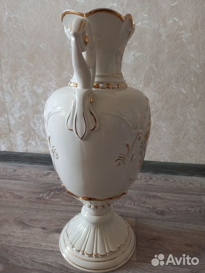 Ваза керамическая с розами, напольная,62 см