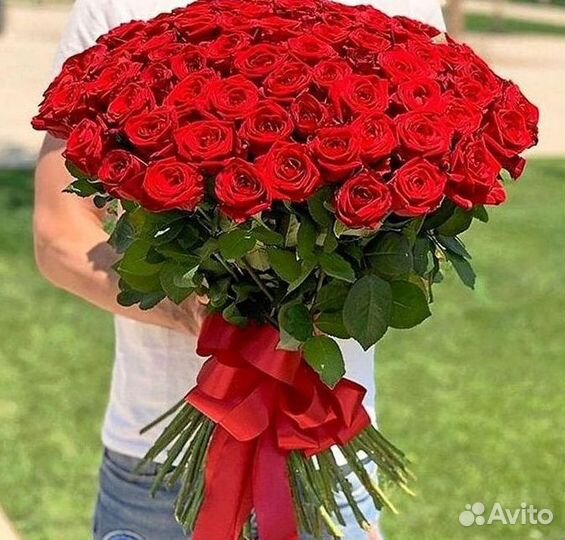 Розы высокие Доставка цветов