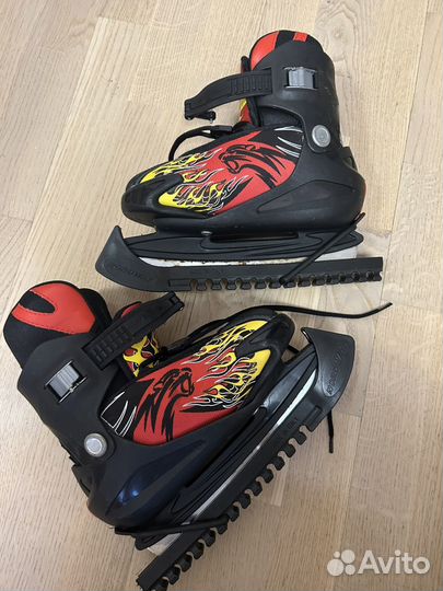 Коньки детские раздвижные для мальчика р.32-35