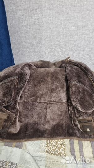 Дубленка натуральная мужская с капюшоном