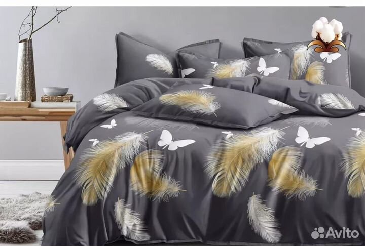 Постельное белье сатин евро