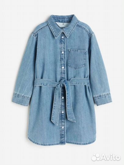 Джинсовое платье на девочек hm 134,140