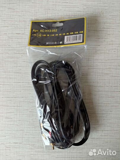 Кабель 3 RCA - 3 RCA Gold 1.5m