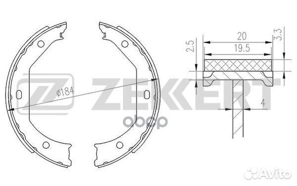 Колодки торм. бараб. задн. BMW 1 (E81 E82 E87 E