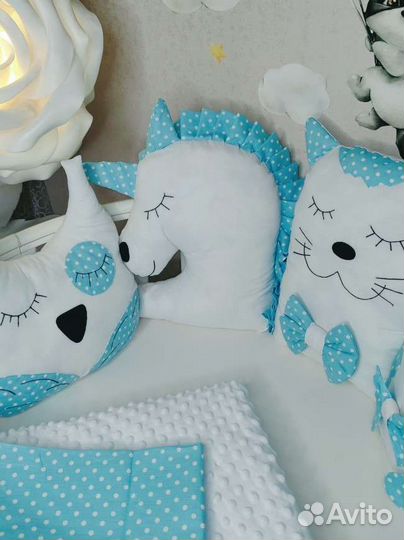 Бортики подушки для детской кроватки