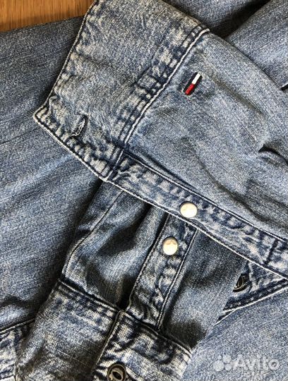 Джинсовая рубашка tommy hilfiger xs-s