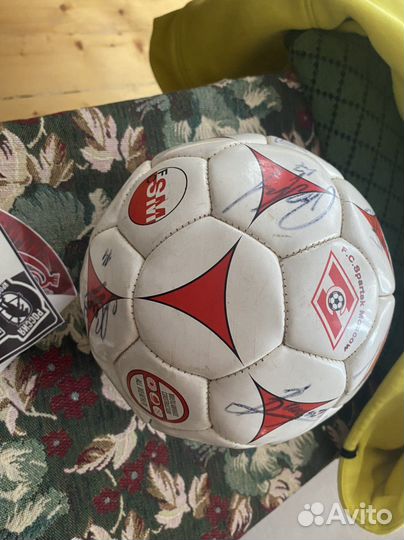 Футбольный мяч Спартак Москва с автографами
